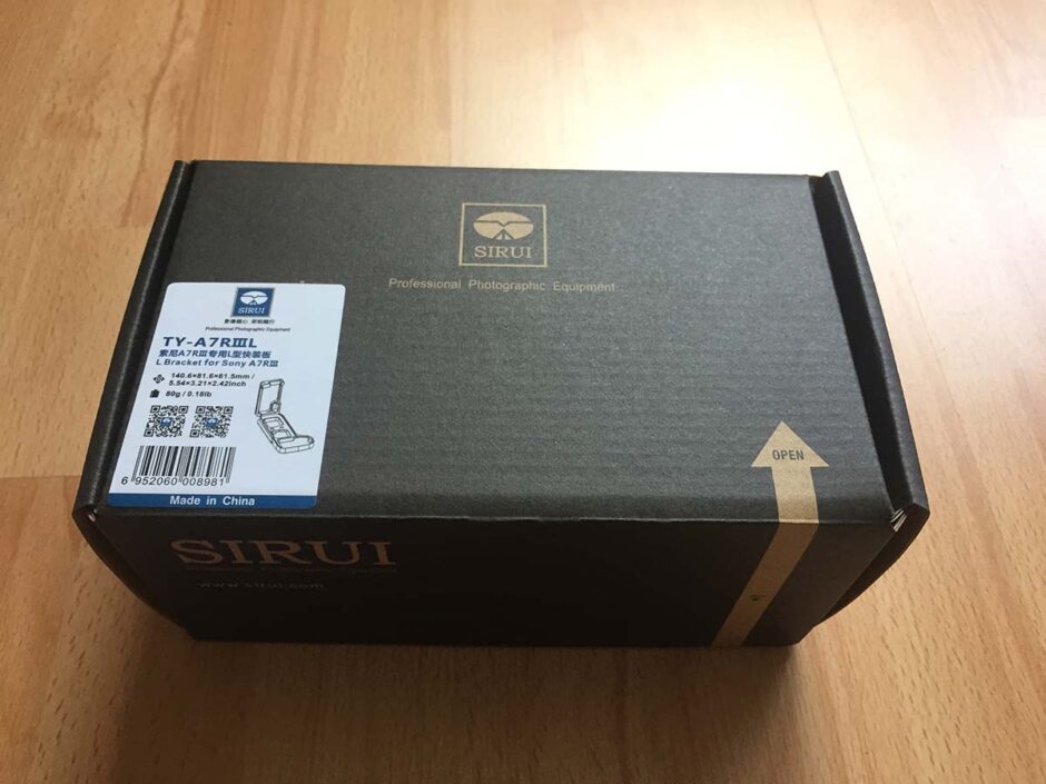 SIRUI TY-A7RIIIL L-Winkel Verpackung